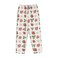 thumbnail image 4 of Naloa Strawberry Print Women’s Ultra-Soft Comfy Pajama Lounge Pants with Pockets & Drawstring, 4 of 8
