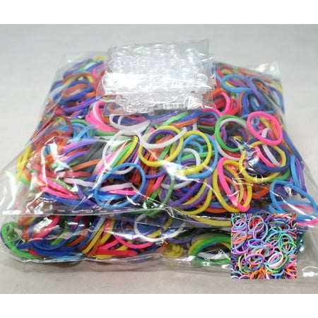 Long Loom Knitting 1200 Piece Multi-Color Rubber Band and S-Clips Loom Art and Craft Kids Rainbow Bracelet Refill PackOur Rainbow Colors include a random assortment of: Red, Orange,.., By Bluedot Trading ()