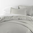 thumbnail image 3 of Noble Linens 3-Piece Light Gray Duvet Cover Set, Full/Queen, 3 of 9