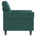 thumbnail image 2 of vidaXL Sofa Chair Dark Green 60 cm Velvet, 2 of 5