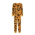 thumbnail image 4 of HTHLVMD Family Matching Sleep Set, Yellow Halloween Pjs, Long Sleeve Loungewear, Seasonal Loungewear, Jack O Lantern Pajamas, Funny Halloween Pajamas Family Button Up 2 Piece Pajama Set Sleepwear, L, 4 of 6