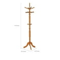 thumbnail image 5 of Traditional Wooden Coat Rack With Spining Top, Brown, 5 of 5