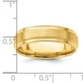 thumbnail image 3 of 14k Yellow Gold 6mm Lightweight Comfort Fit Brushed Satin Fancy Wedding Band Size 13 YB118L, 3 of 5