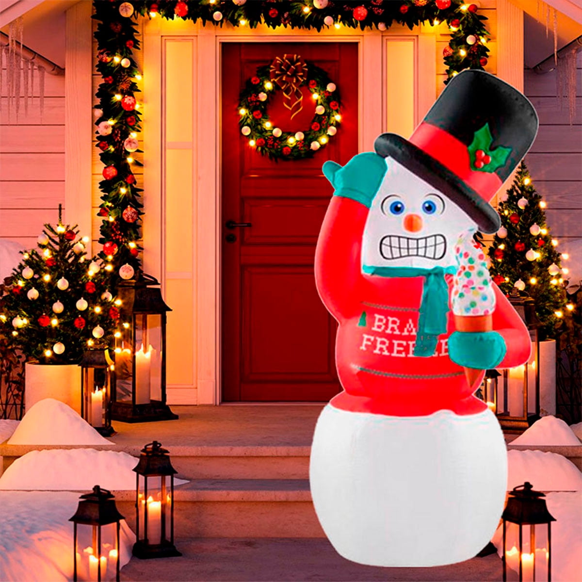 Decoración MuÃ±ecos De Navidad Blancos Decoración MuÃ±ecos De