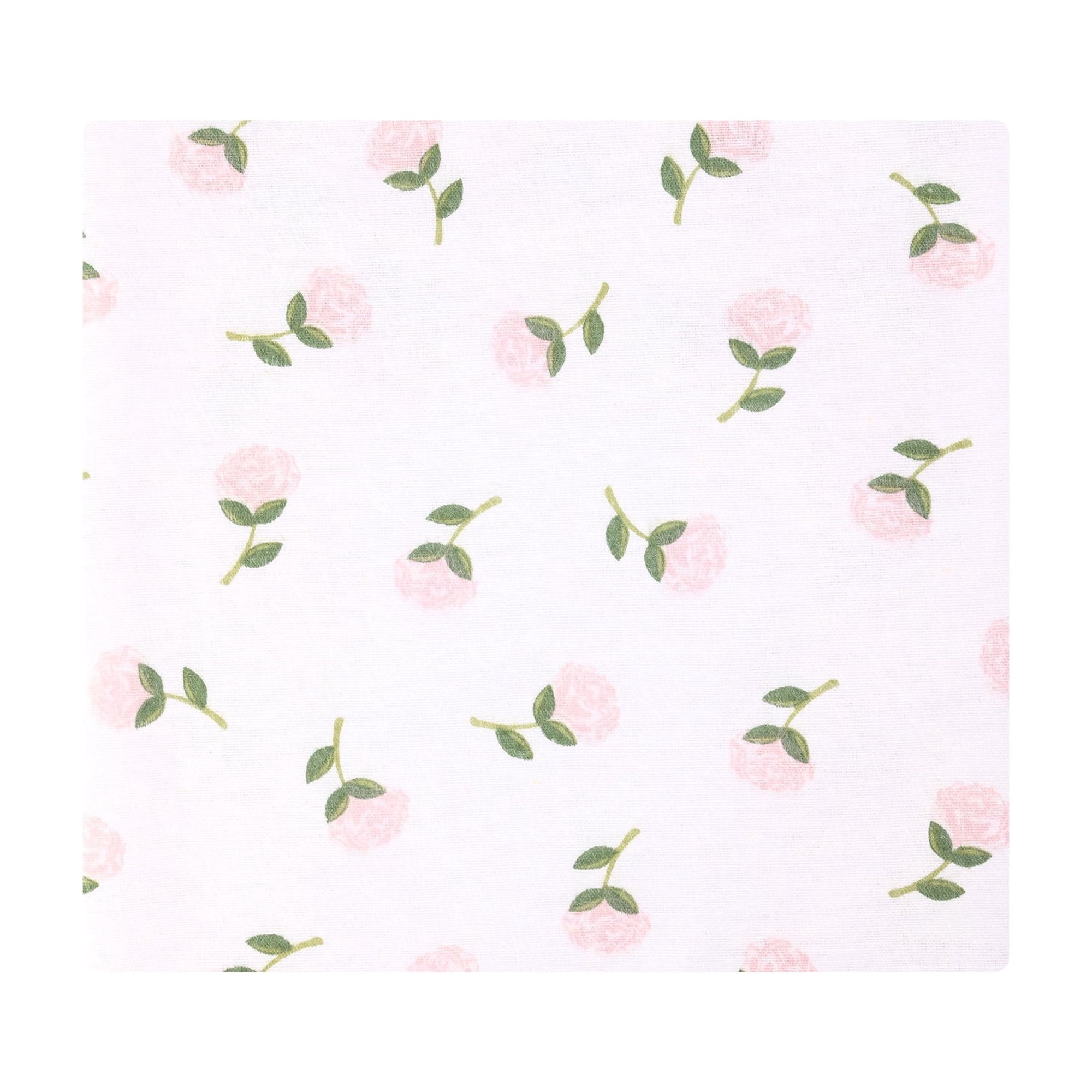 Hudson Baby Girl Cotton Polyester Flannel Receiving Blankets 4-Pack, Pink Peony, One Size