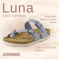 thumbnail image 6 of Cushionaire Luna Cork Footbed Sandals for Women – Comfortable Slip-On Women's Shoes with Genuine Suede Footbed & Arch Support | Slides for Women, 6 of 21