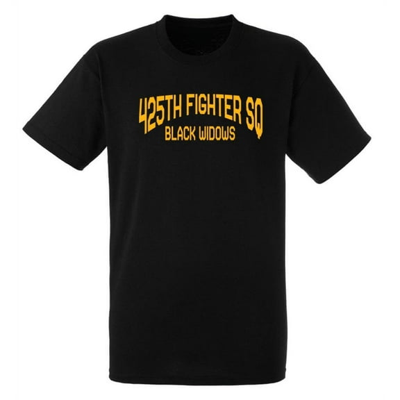 USAF US Air Force 425th Fighter Squadron Black Widows Short Sleeve Tee Shirt