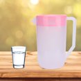 thumbnail image 2 of Botella de agua fría de plástico no tóxico de gran capacidad de 4000 ml (cubierta transparente rosa), 2 of 9