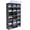 Black, variant on 12 Tier Portable Shoe Rack Organizer, 72 Pair Covered Shoe Storage Shelves Rack,36 Grids Expandable Shelf Storage Cabinet Stand for Heels,Boots,Slippers,Perfect For Entryway,Hallway (Black)