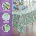 thumbnail image 4 of Newbridge Easter Green Cotton Tail Bunny Vinyl Flannel Backed Spring Tablecloth, 52 x 52 inch Square, 4 of 6