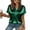 Green, variant on YHAJDS Women Blouses Dressy Casual Short Sleeve Button Down V Neck Pocket Shirts