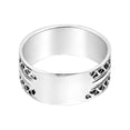 thumbnail image 3 of Triangular Tribal Pattern Thick Band Sterling Silver Ring-7, 3 of 6