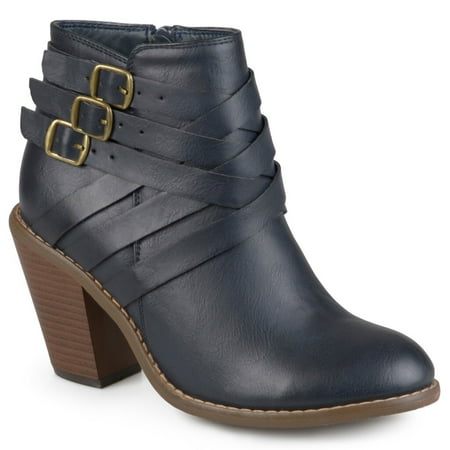 

Journee Collection Strap Women s Ankle Boots Navy