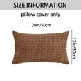 thumbnail image 7 of REGALWOVEN Corduroy Throw Pillow Covers Set of 2 Solid Decorative Cushion Cases for Sofa Couch Bedroom Home Decor Dark Brown 12" x 20", 7 of 7