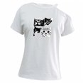 thumbnail image 3 of Camiseta de mujer de manga corta Ropa clásica Trajes Ropa Casual Verano Tops Blanco, 3 of 8