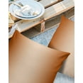 thumbnail image 2 of Pack of 2 Outdoor Pillow Covers, Burnt Orange Ombre Solid Color Gradient Modern Art Waterproof Square Throw Pillowcase Cushion Decorative Pillow Covers for Couch Patio Tent, 16x16 in, 2 of 6