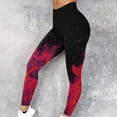 thumbnail image 2 of QQAMB Women's Leggings High Waist Flame Printed Fitness Running Leggings Casual Fashion Tights Red L, 2 of 6