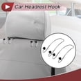 thumbnail image 2 of Ofertas Únicas 2 Pcs Gancho Universal para Reposacabezas de Asiento de Automóvil para Bolsos y Mochilas Negro 4.29"x1.73", 2 of 7