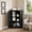 Black, variant on 31" Corner Storage Cabinet, Wood Freestanding Triangle Floor Cabinet with Door & Shelves, Black