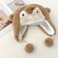 thumbnail image 2 of Jiibva Cute Cartoon Penguin Plush Earmuffs Hat Winter Furry Hat for Ladies Outdoor, 2 of 7