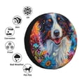 thumbnail image 4 of Rateoe Oil Painting Sunflower Puppy Pattern Tire Cover Wheel Protectors Weatherproof Wheel Covers Universal Fit for Trailer Rv SUV Truck Camper Travel Trailers Accessories-16 inch, 4 of 6