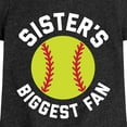 thumbnail image 3 of Instant Message - Sister's Biggest Fan - Youth Girls Fitted Short Sleeve T-Shirt, 3 of 6