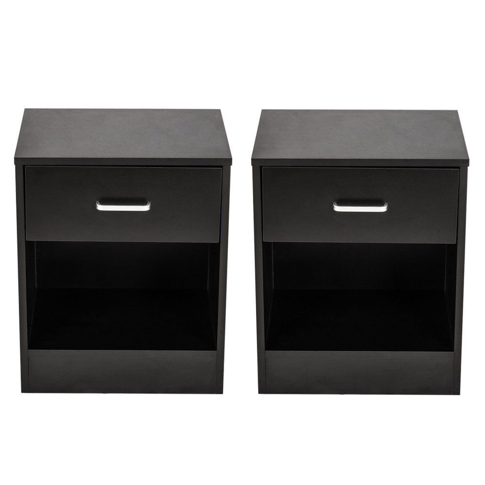 Zimtown Set Of 2 Nightstand End Beside Table Drawer Storage Organizer Room Furniture Walmart Com Walmart Com