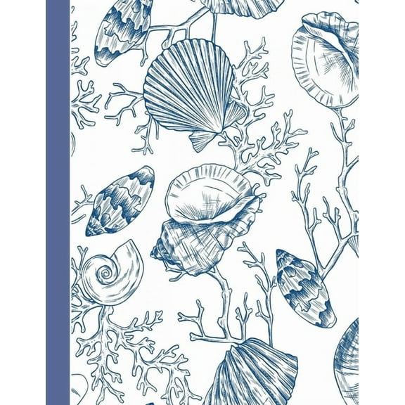 Coastal Chic Graph Paper Composition Notebook, (Paperback)