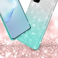 thumbnail image 5 of Samsung Galaxy S20 Plus Case, KAESAR Cute Fashinon Slim Luxury Shinning Sparkle Bling Classy Glitter Sparkle Girl Girly Women Protective Cover for Samsung Galaxy S20 Plus (Silver / Teal), 5 of 6