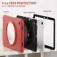 thumbnail image 6 of Allytechgroup Galaxy Tab A9+ Case SM-X210 X215 X216 11 Inch, Rotating Stand Heavy Duty Shockpoof Kids Friendly Drop Proof TPU PC Back Case Cover for Samsung Galaxy Tab A9 Plus 11",Red, 6 of 11