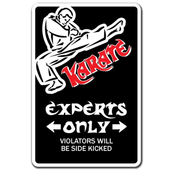 SignMission 5 x 7 in. Karate Decal - Parking Martial Arts Black Belt Master Instructor School Class