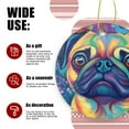 thumbnail image 3 of Pug Dog In The Style of Lisa Frank - Christmas Ornament Xmas Keepsake Ceramic Ornaments Holiday Decorations for Tree Christmas Gift Ideas 2.95in, 3 of 6