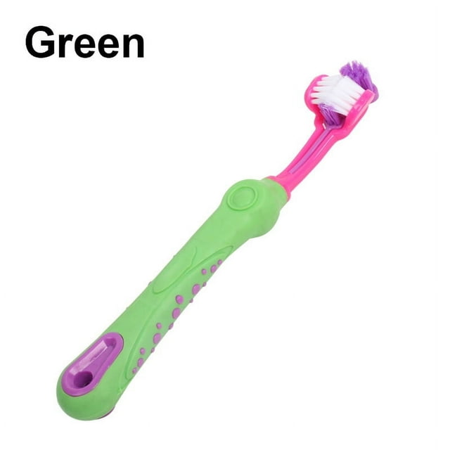 Three Sided Pet Toothbrush Three-Head Multi-angle Toothbrush Removing Bad Breath Tartar Cleaning Mouth Dog Cat Teeth Care Tool