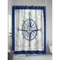 thumbnail image 5 of Shower Curtain Compass Bathroom Curtains with Hooks, Waterproof Fabric Blue Ocean Navigation Map Bath Shower Curtains Set for Bathroom Bathtubs Decor 36x72 Inch, 5 of 8