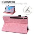 thumbnail image 3 of Galaxy Tab S8 Ultra 14.6-inch (2022) Case,Dteck Shockproof Card Holder Wallet Case Embossed PU Leather Kickstand Hybrid Rubber Folio Protective Cover for Samsung Tab S8 Ultra X900 X906,Pink, 3 of 4