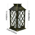 thumbnail image 4 of Gnmfd Solar Lanterns Outdoor Hanging Metal Lantern LED Decorative Light Hollowed Design Solar Lights Outdoor Waterproof for Garden Patio Yard Pathway Decorations Christmas Lights Outdoor, 4 of 7