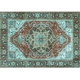 thumbnail image 1 of Ahgly Company Indoor Rectangle Persian Light Blue Traditional Area Rugs, 2' x 5', 1 of 4