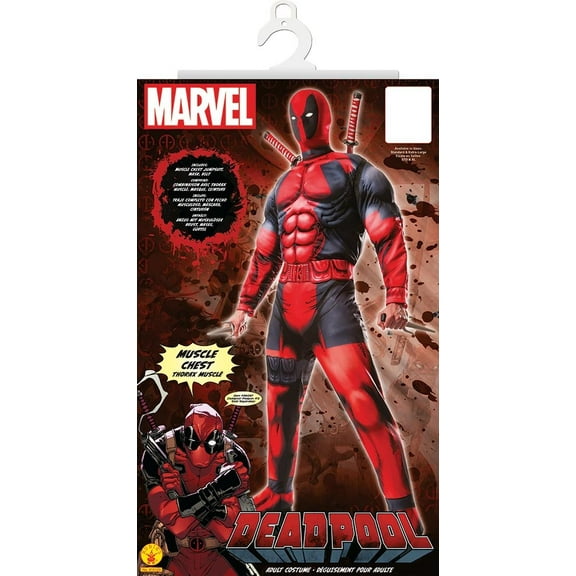Rubie's Deluxe Deadpool Men's Halloween Fancy-Dress Costume for Adult, XL