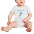 thumbnail image 2 of Argentina Map Flag Baby Jumpsuits Newborn Clothes (White, 12-18 Months), 2 of 5