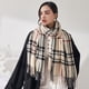 thumbnail image 2 of Bufanda cálida de otoño e invierno, bufanda de cachemira dulce para mujer, bufanda a cuadros mediana y larga, 2 of 6