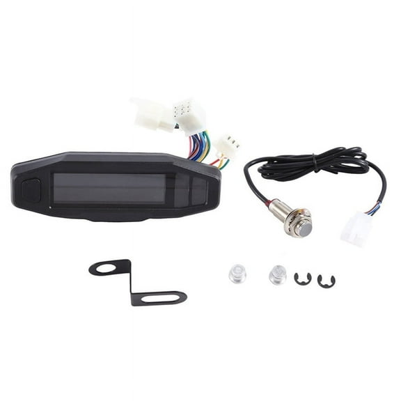 Universal Motorcycle Speedometer Tachometer Oil Gauge HD Screen Digital Meters Instrument Cluster Turn Signal Light(C)