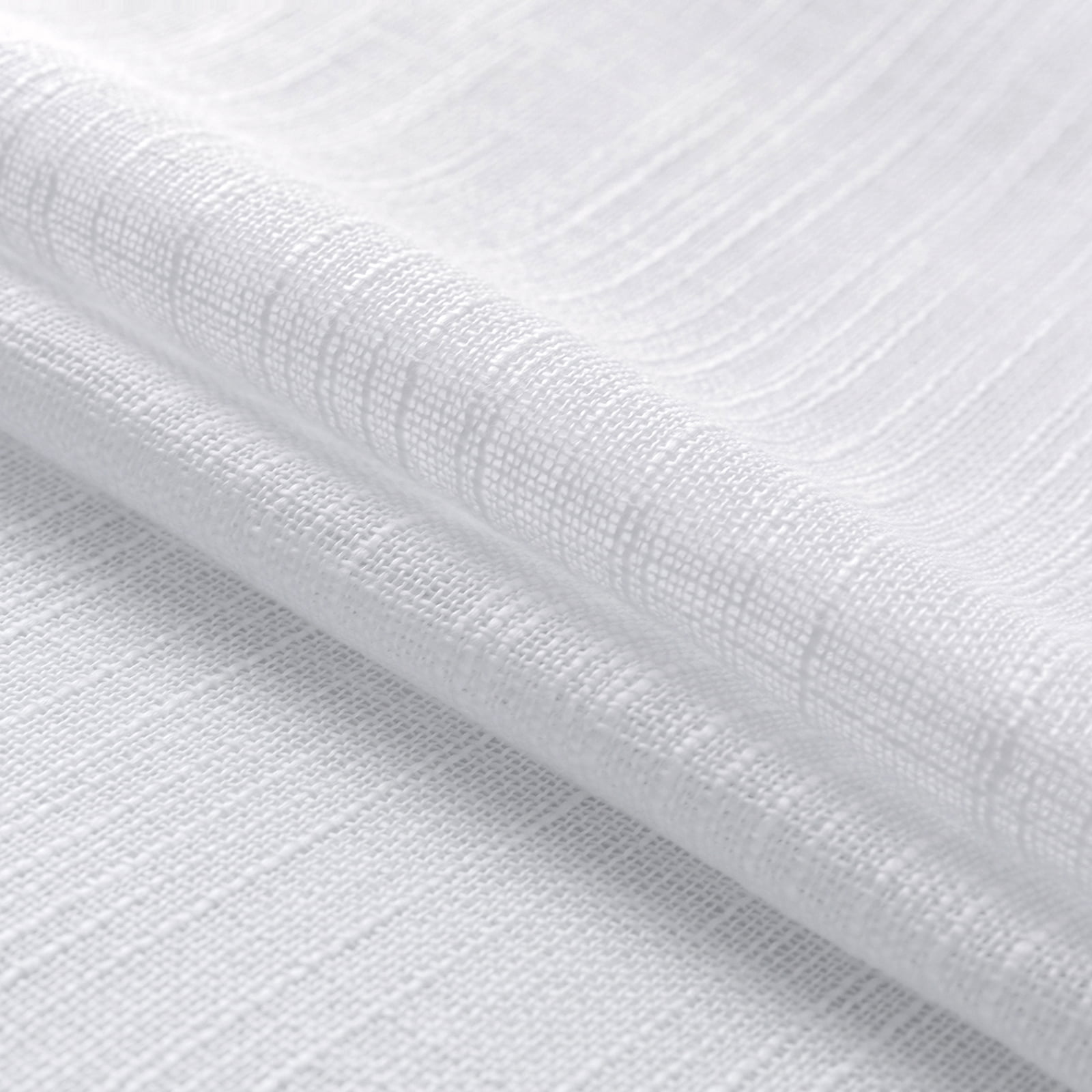 Lapalife 2 Panels Short Sheer Curtains, Rod Pocket Farmhouse Kitchen Curtains Cafe Curtains for Small Windows, Short Sheer Tier Curtains for Kitchen, Cafe, 25"x 36", White