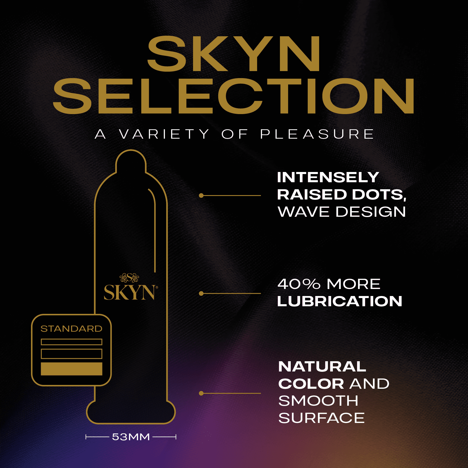 SKYN Selection Variety Pack Non-Latex Condoms, 12 Count