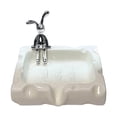 thumbnail image 2 of Jaboneta cerámica de conejo de Pascua con desagüe | Adorable decoración de encimera para el lavabo del baño y la cocina | Cerámica Negra Blanca Vidriada Cocida en Horno | 5,3x4,7 pulgadas |, 2 of 6