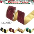 thumbnail image 3 of 2.5 Inch Black Velvet Ribbon, Gold Backing Double Sided Christmas Velvet Ribbon, Golden Edge Velvet Ribbon for Gift Wrapping, Christmas Tree Decoration Supplies, Wreaths & Crafts for Holiday Decor, 3 of 9
