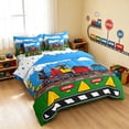 thumbnail image 2 of Erosebridal Train Full Size Bedding Sets, Steam Engine Full Size Bed in a Bag, Green Cartoon, Polka Dots Reversible 7pcs, 2 of 6