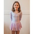 thumbnail image 3 of Arshiner Girls Long Sleeve Ballet Leotards with Shinny Skirts Criss-Cross Back Dance Dresses Toddler Ballerina Outfits, 3 of 5