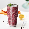 thumbnail image 3 of 30oz Red Christmas HO Pattern Tumblers Stainless Steel Tumbler with Lid and Straw,Vacuum Insulated Double Wall Travel Tumbler Cups Mug with Cleaning Brush for Coffee,Tea, 3 of 7