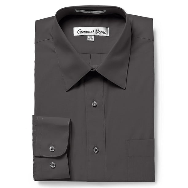 charcoal dress shirt mens