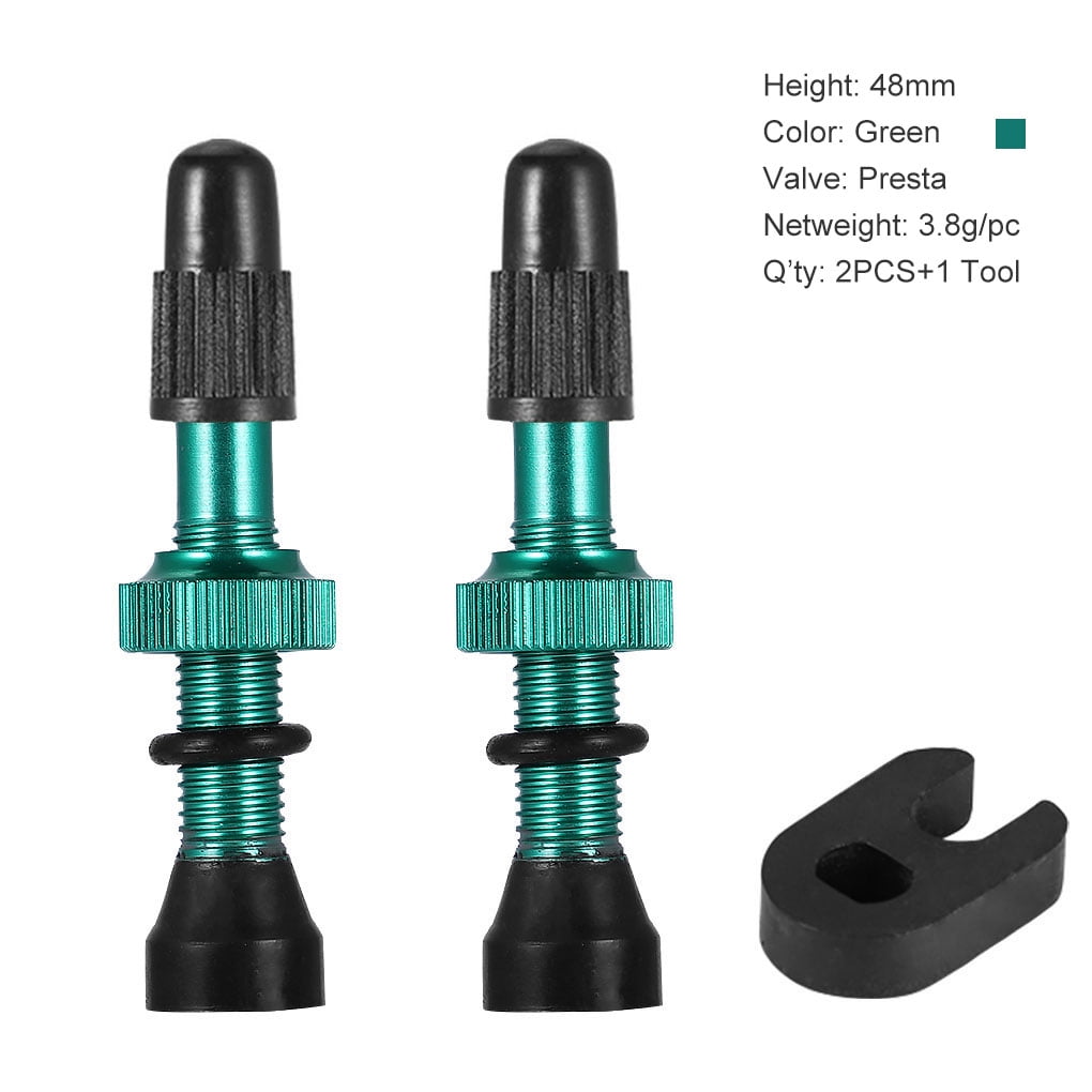 Wweixi 2Pcs Bicycle Tire Valves Bike Stem Alloy Core Tubeless Mountain